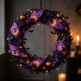 thumbnail image 7 of Qocolcyl 1x 177in Halloween Purple Printed Polyester Ribbon DIY Craft Kit, Beginner Friendly Pumpkin Witch Bat Grosgrain Ribbon, Indoor Outdoor Wreath Bow Gift Wrap Holiday Party Decor Supply, 7 of 7