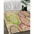 thumbnail image 3 of Ahgly Company Machine Washable Indoor Square Transitional Petra Gold Brown Area Rugs, 8' Square, 3 of 7