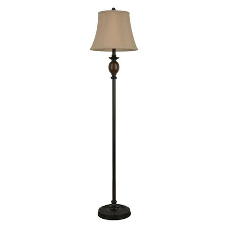 Breeze Accent - Decor Therapy Huntington Bronze Floor Lamp with Faux Marble Accent