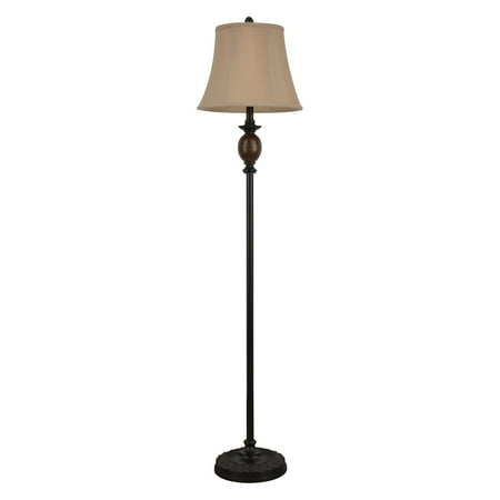 Decor Therapy Huntington Bronze Floor Lamp with Faux Marble