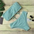 thumbnail image 5 of Conjunto de Bikini brasileño para mujer, bañador Sexy con sujetador de realce, traje de baño de 2 piezas de corte alto, ropa de playa con cordones 2024, 5 of 5