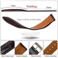 thumbnail image 3 of 21mm Dark Brown Leather Watch Band Alligator Watch Strap Quick Release Replacement Strap Soft Handmade Wristband Stainless Steel Vintage Gift for Men Father's Day Dad Son Husband DH-03-21MM, 3 of 8