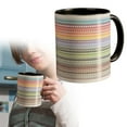 thumbnail image 2 of Hearth & Gear Ceramic Water Bottle For Living Room And Tea Table Striped Design Hidden Message Durable Drinking Cup Home Hobnail Tumblers Clear Work Mugs Set Kitchen Kite Cups Glasses Kitchen, 2 of 6