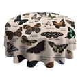 thumbnail image 4 of Butterfly Species Chart Round Tablecloth 60"x60",Wrinkle Wipeable Table Cloth for Kitchen Dining Room Picnic Patio Party, 4 of 6
