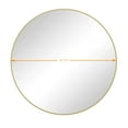thumbnail image 4 of 42 in Eternity Metal Frame Round Mirror Oversized Bathroom Mirror Round Wall Mirror Large Makeup Vanity Mirror, Gold, 4 of 16