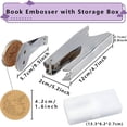 thumbnail image 2 of Hummingbird Book Embosser Seal Stamp Flower Stainless Steel Library Stamp Hand Held Embossing Seal Notary Embosser with Plastic Box for Envelopes Napkins Paper Wedding Invitation, 2 of 9