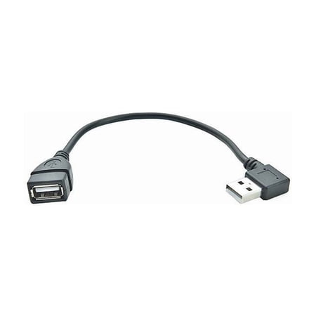 KAIXUDA USA USB 2.0 Extension Cable, 90-Degree Right Angle Male to Female Connector, 0.2M Retractable Data & Charging Adapter for PC/Laptop