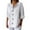 White, variant on Afdoent Womens Tops Ladies Linen Shirt Button Down V Neck Solid Color Blouse 3/4 Sleeves Casual Loose Fit Tunic Tops Summer Shirts Fashion Casual Blouses