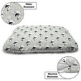 thumbnail image 3 of Panda Pet Bed, Repetitive Cartoon Animal with Leafy Branches, Chew Resistant Pad for Dogs and Cats Cushion with Removable Cover, 24" x 39", Grey Multicolor, by Ambesonne, 3 of 4