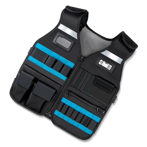 JZROCKER High Visibility Tool Vest with Adjustable Size, Comfortable Workwear Breathable Oxford Fabric for Maintenance Personnel