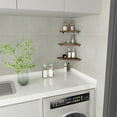 thumbnail image 5 of Wall Mount Floating Corner Shelf Set of 6, Minimalist Wood Corner Wall Shelves for Bedroom, Living Room, Bathroom, Kitchen, 5 of 7