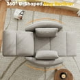 thumbnail image 4 of Homall 360° Power Swivel Recliner High Back Adult Rocker Recliner Chair with 2 Pillows for Nursing Expectant Mothers,Loop Yarn Gray, 4 of 8
