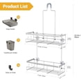 thumbnail image 6 of Shower Caddy Hanging Bathroom Organizer: Rustproof Shower Shelf for Inside Shower - No Drilling Shower Racks Over Showerhead - Bath Shelves Rack for Shampoo Soap Chrome, 6 of 6