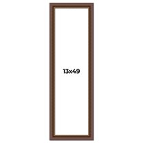 13x49 Copper and Brown Real Wood Picture Frame Width 2 inches | Interior Frame Depth 0.5 inches |