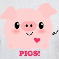 thumbnail image 3 of CafePress - Kawaii I Love Pigs Light T Shirt - Men's Classic Graphic T-Shirt, 3 of 4