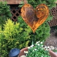thumbnail image 4 of 1PCS Heart in the Garden Rusted Made of 14Ga Metal Stake, 4 of 6