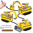 thumbnail image 1 of Bolígrafo de dibujo por inducción para coche, bricolaje, bloques de construcción por inducción, ensamblaje de ingeniería, coche, excavadora, bulldozer, juguete, 1 of 3