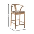 thumbnail image 2 of Wishbone Mid-Century Steam Bent Oak Counter Stool - 24-inch Seat, 2 of 2