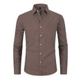 thumbnail image 2 of Royisotas Dress Shirts for Men Fashion Solid Color Long Sleeve Classic Button Down Shirt Spring Officewear formal Business Work Shirts for Men, 2 of 3