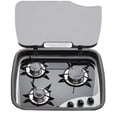 thumbnail image 2 of Norcold Stove SHB16950Y Spinflo; Cooktop; Black; 21-1/2 Inch; Recessed Mount; Electric Ignition; 12 Volt DC; 6300/9800 BTU Maximum; 3 Burner, 2 of 2