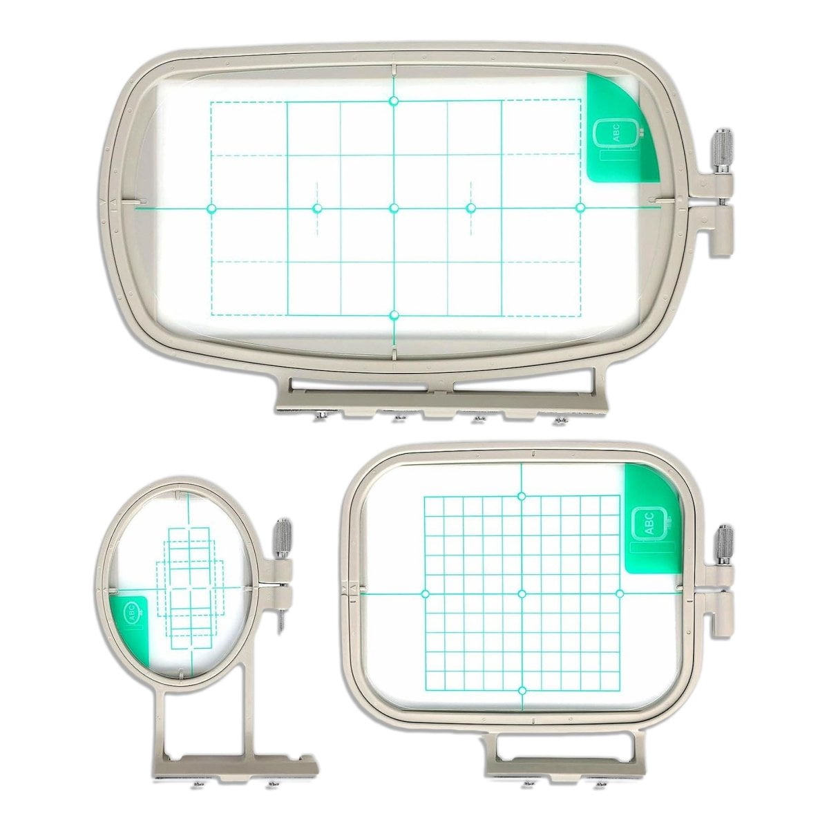 3pc Embroidery Hoop Set & Accessories for Brother SE700, PE545 & Other Models