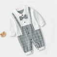 thumbnail image 5 of Elainilye Fashion Newborn Clothes for Girls Boys Gentleman Style Romper British Indoor and Outdoor Jumpsuit, Sizes 0-12 Months, 5 of 7