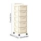 thumbnail image 3 of Rolling Storage Carts With Drawers Plastic Storage Drawer Unit With Wheels Mobile Organizer Carts For Snacks Toys, 3 of 6