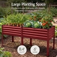 thumbnail image 4 of Best Choice Products 72x24x30in Non Toxic Elevated Galvanized Metal Garden Bed Corner Protectors - Royal Red, 4 of 9