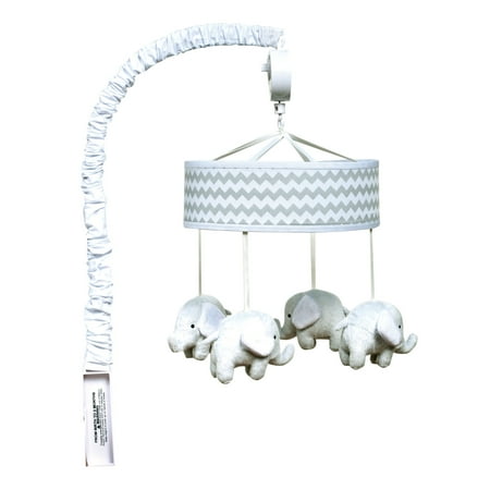 UPC: 0846216047374 | Trend Lab Unisex Dove Gray Chevron Musical Mobile