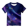 thumbnail image 4 of Toddler Girls Soft Cotton Short Sleeve T-Shirts 24 Months 2t 3t 4t 5t 6t 7t Kids Casual Summer Tops Crew Neck Basic Daily Wear Tees Gibobby,8-9 Years,Dark Purple, 4 of 4