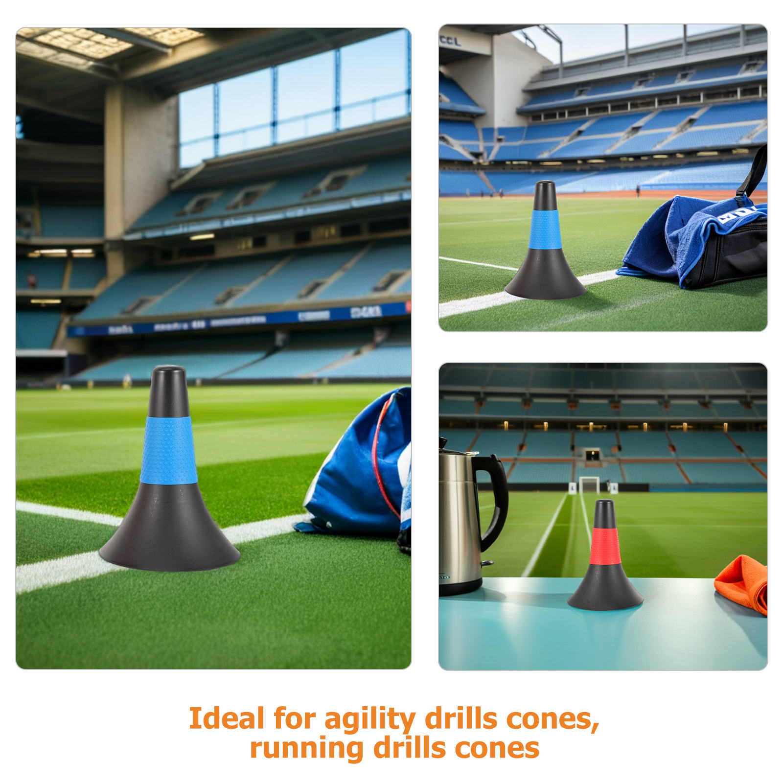 FOMIYES 6Pcs Soccer Speed Cones High Visibility Training Equipment Portable Plastic for Outdoor Drills