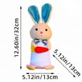 thumbnail image 2 of Noehoiugi Lighted Easter Bunny,12.6" Handmade Huggable Rabbits Couple With Lights,Light Up Easter Basket Rabbits Easter Gift, Party Favor Figurine For Spring Tabletop Holiday Room, Blue,1Pcs, 2 of 4