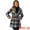 Black White, variant on DARING DIVA Women's Winter Plaid Belted Shawl Collar Check Wrap Coat Khaki XS