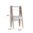 thumbnail image 3 of Huge Adorning Computer Desk With Drawer, Light Brown and White, 3 of 4