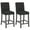 Gray, variant on Gymax 2PCS 24.5'' Counter Height Bar Stools Modern Fabric Upholstered Kitchen Chairs Beige