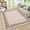 Camel, variant on Senfot 8x10 Scalloped Geometric Checkered Area Rug Washable Stain Resistant Low Pile Non-Slip Indoor Rug for Living Room Bedroom Dark Gray