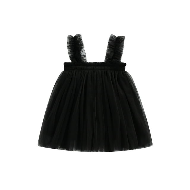 xiaxaixu Robe en Tulle pour Fille, Robe d'Été Sans Manches Plissée Unie pour Fête et Spectacle