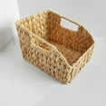 thumbnail image 2 of Panier Tressé de Bureau Style Rustique Panier de Rangement Panier en Jacinthe Organisateur de Table, 2 of 9