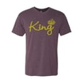 thumbnail image 2 of Wild Bobby, King Gold Script, Pop Culture, Men Premium Tri Blend Tee, Vintage Purple, Small, 2 of 4