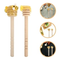MLINS  2 Pcs Syrup Stirring Wand Honey Stick for Tiered Tray Beige