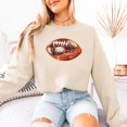 thumbnail image 6 of Ink-Printed Glitter Effect Football Sweatshirt for Women and Teens Cute Girly Football Season Game Day Pullover Sand Sweatshirt Adult Medium, 6 of 8