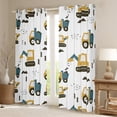 thumbnail image 2 of Erosebridal Truck Curtains Construction Vehicle Blackout Curtains, Yellow Tractor Curtains & Drapes Machinery Truck Bedroom Curtains, Cartoon Bulldozeer Excavator Window Treatments, 2 of 6