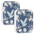thumbnail image 2 of WOBOGO Seagulls White Flowers Blue Pattern Night Light Lamp with Smart Sensor Dusk to Dawn Sensor 0.6W Plug-in 2-Pack, 2 of 7