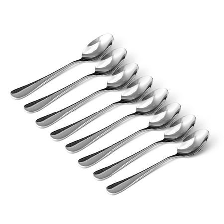 

BINYOU 8 Pcs Demitasse Espresso Stainless Steel Spoon Tea Coffee Soup Rice New