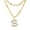 Gold, variant on Guodhu Getting Rich Dollar Sign Pendant Necklace Hip Hop Rapper Chain for 80s 90s Jewelry Punk Style for Men Women