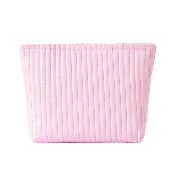 Kraoden Waterproof Knitted Cosmetic Bag, Portable Striped Color-blocked Makeup Pouch, Multi-functional Storage Bag for Travel, Shopping & Commuting, Easy to Clean & Leak Proof