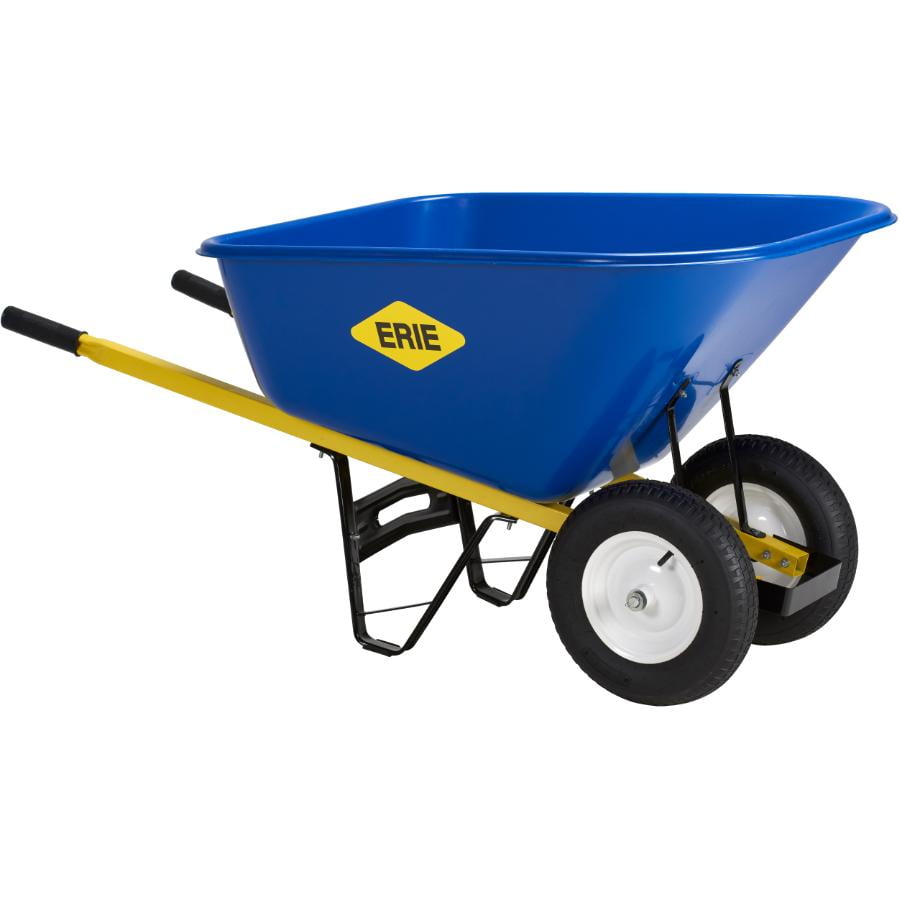 10 Cu. Ft. Plastic Tray Wheelbarrow, with Dual Pneumatic Wheels