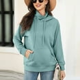thumbnail image 6 of Azrian Womens Coats and Jackets Clearance,Women's Autumn And Winter Hooded Sweater Long Sleeve Pocket Casual Top Clearance Sale, 6 of 6