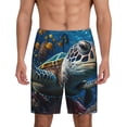 thumbnail image 1 of Fotbe Ocean Coral Turtle Pantalones Cortos de Pijama para Hombre, Ropa de Dormir, Pantalones de Pijama Cortos para Hombre-Medium, 1 of 6