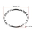 thumbnail image 2 of Unique Bargains Welded O Ring, 40 x 3mm Strapping Round Rings Stainless Steel 4  Pack, 2 of 3